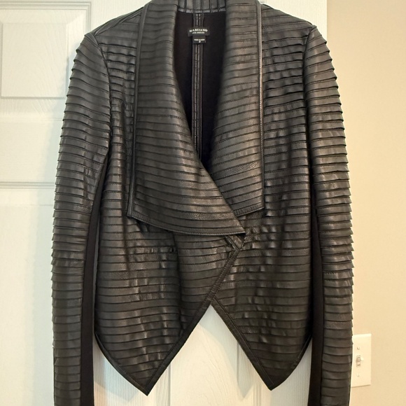 Marciano Shayna Drape Leather Jacket - Picture 5 of 9